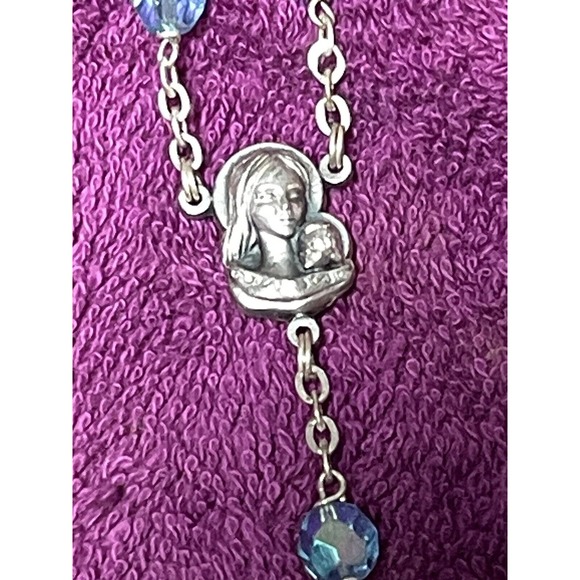 My Rosary Blue Beads Roman Catholic With Music Box Works - Picture 5 of 10